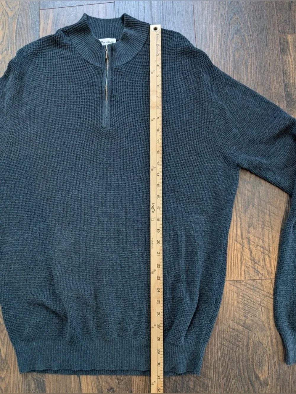 Peter Millar Men's Kitts Twisted 1/4 Zip Balsam Wool Cotton Sweater Sz XL